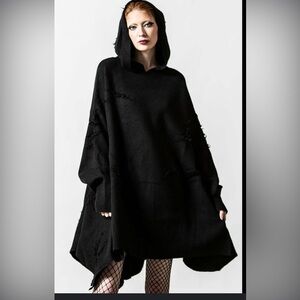 NWT Killstar Darkest Daze Knit Hooded Sweater